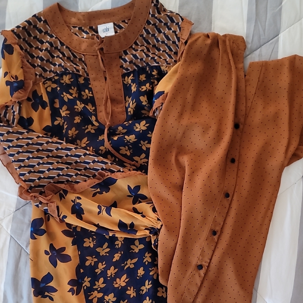 Cider Women's Floral Jumpsuit - Brown and Blue